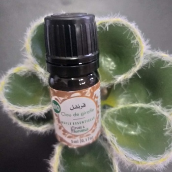 Huile de clou de girofle, huile essentielle pure et naturelle, fait par Les Huiles de l'Est  un flacon de 5ml زيت القرنفل الاساسي's image
