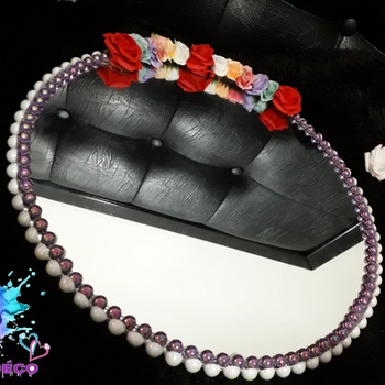Miroir pour décoration avec les petites fleurs 35cm's image