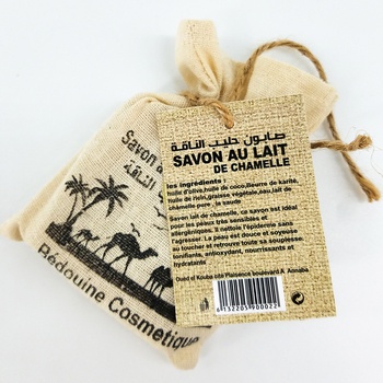 Savon au lait de chamelle bio, savon artisanal naturel fait main par Bédouine Cosmétiques, handmade soap, صابون طبيعي بحليب الناقة صناعة حرفية يدوية