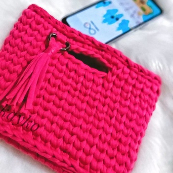 Sac crochet couleur rose's image