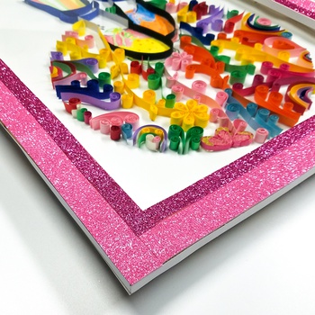 Tableau quilling art  multicolores fait main par Euphoria 3D لوحة مصنوعة يفن لف الورق بعدة ألوان صناعة حرفية يدوية