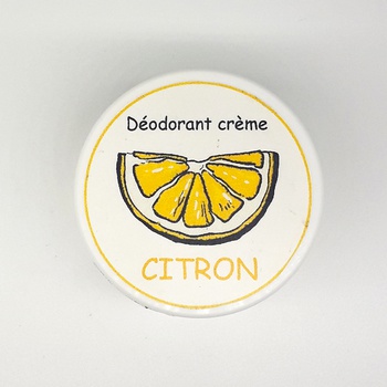Déodorant crème artisanal 100% naturel et bio à l'odeur de citron, fait main par Le Galet,كريم مزيل للعرق برائحة الليمون الطبيعي صناعة حرفية يدوية's image