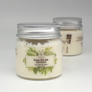 Crème anti âge à base naturelle artisanale, crème anti-rides, éclaircissante, hydratante fait main par Le Galet كريم طبيعي ضد علامات التقدم في السن صناعة حرفية يدوية