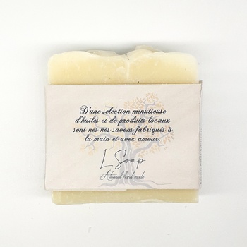 Savon artisanal naturel bio aux cauris et citron, savon illuminateur, anti-imperfections fait main par L Soap, handmade soap, صابون طبيعي  صناعة حرفية يدوية