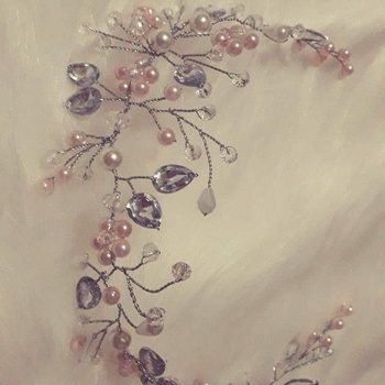 Diadème rose et argent's image